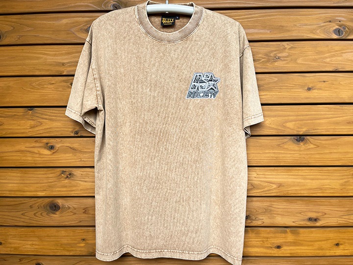 NICETY 8.2oz garment dye Tshirt (star 2024) / washed sand