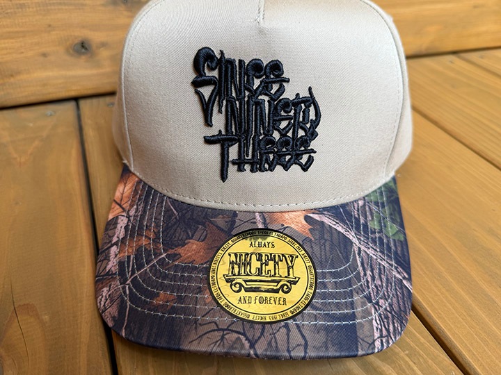 NICETY curved snapback cap (since) khaki camo