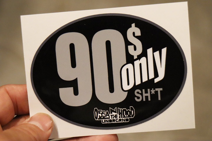 OSSANTHEHOOD sticker (90s) / black