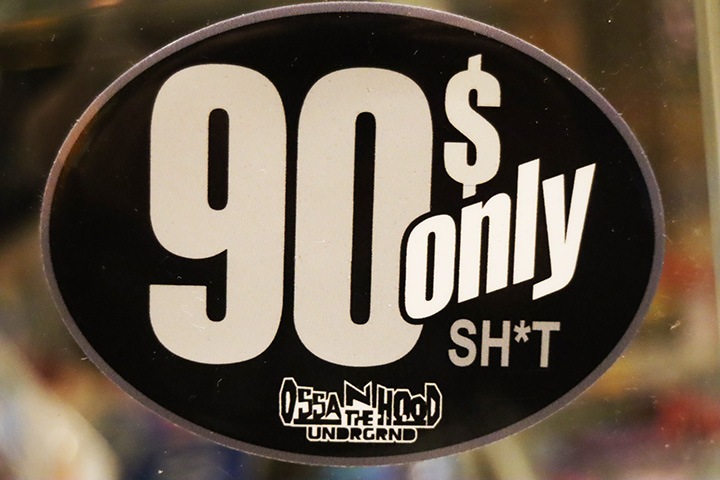OSSANTHEHOOD sticker (90s) / black