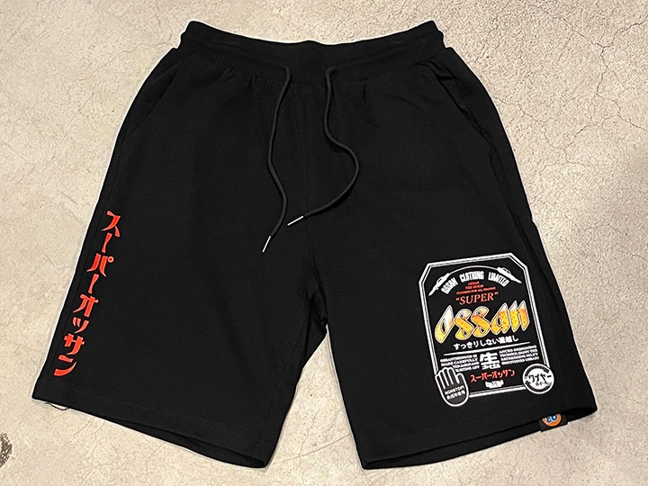 OSSANTHEHOOD cotton shorts (sprosn_color) / black