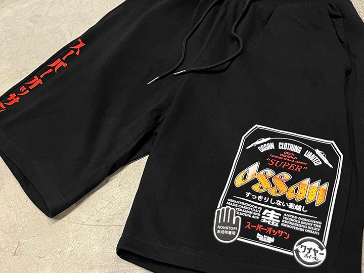 OSSANTHEHOOD cotton shorts (sprosn_color) / black