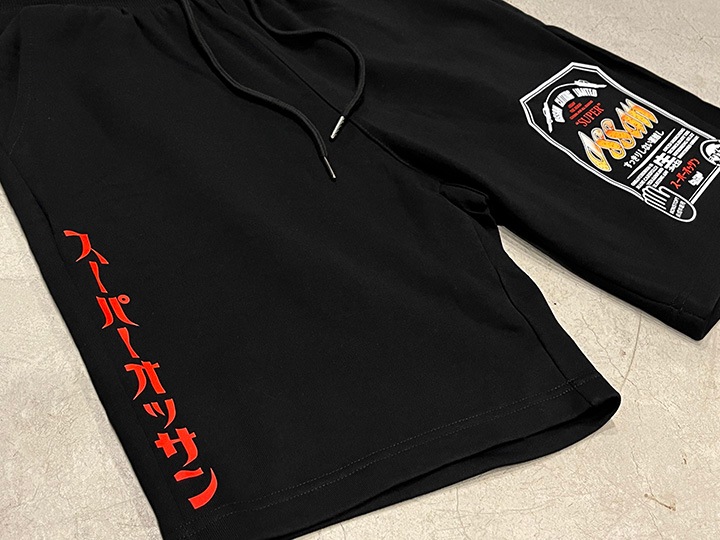 OSSANTHEHOOD cotton shorts (sprosn_color) / black