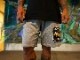 OSSANTHEHOOD cotton shorts (sprosn_color) / black