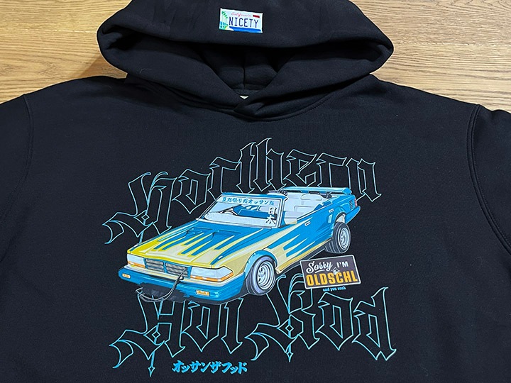 OSSANTHEHOOD 13oz pile hoodie (hot rod) / black