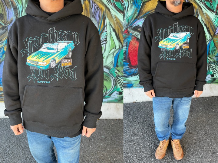 OSSANTHEHOOD 13oz pile hoodie (hot rod) / black