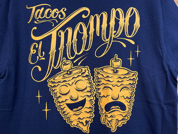 Tacos El Trompo Tshirt (trompo) / navy x yellow