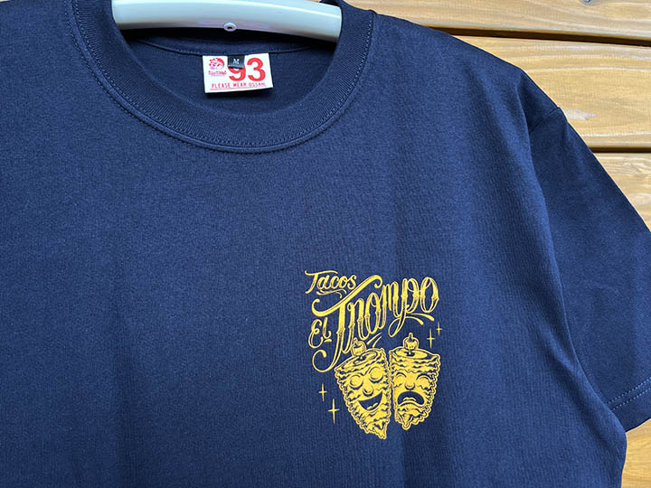 Tacos El Trompo Tshirt (trompo) / navy x yellow