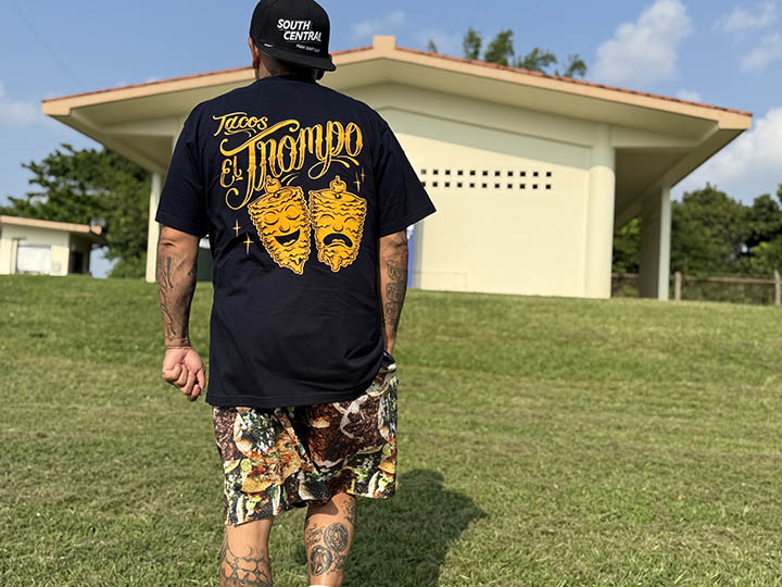 Tacos El Trompo Tshirt (trompo) / navy x yellow