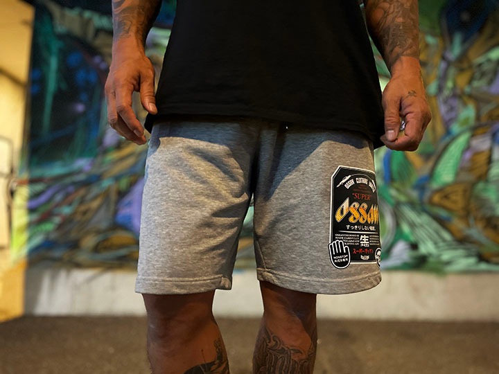 OSSANTHEHOOD cotton shorts (sprosn_color) / gray
