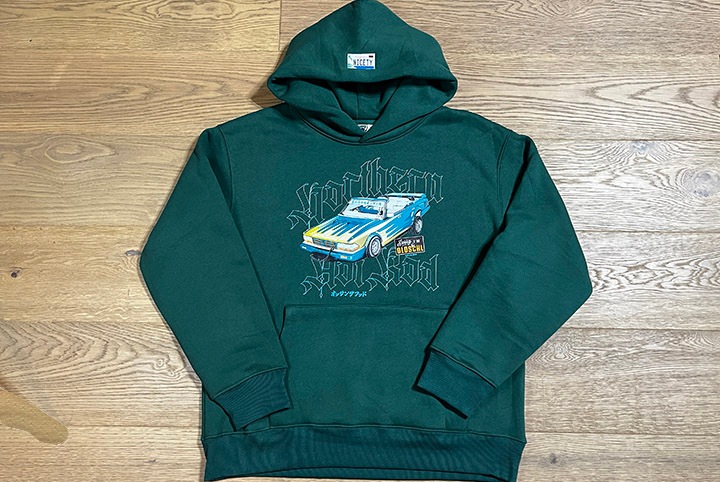 OSSANTHEHOOD 13oz pile hoodie (hot rod) / green