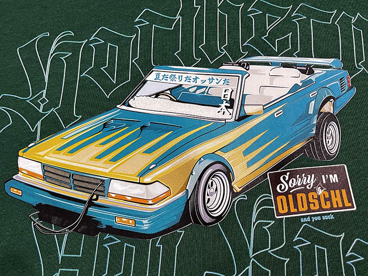 OSSANTHEHOOD 13oz pile hoodie (hot rod) / green