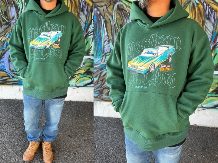 OSSANTHEHOOD 13oz pile hoodie (hot rod) / green