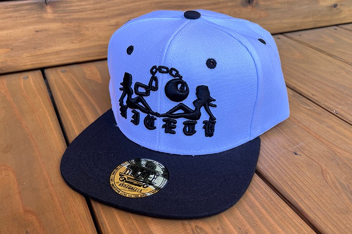 NICETY snapback cap (dedicated) / white & black