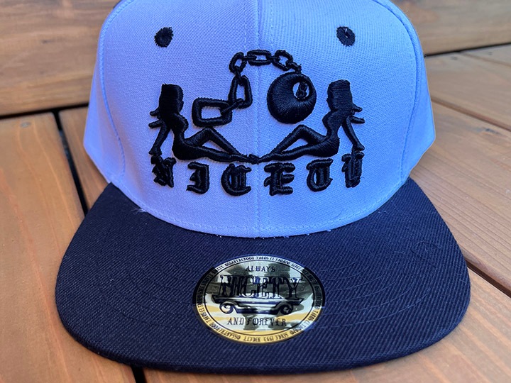 NICETY snapback cap (dedicated) / white & black