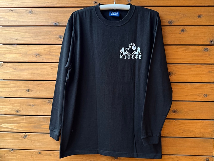 NICETY longsleeve Tshirt (hellyeah) / black x white