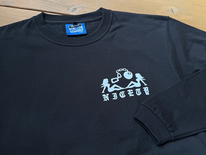 NICETY longsleeve Tshirt (hellyeah) / black x white