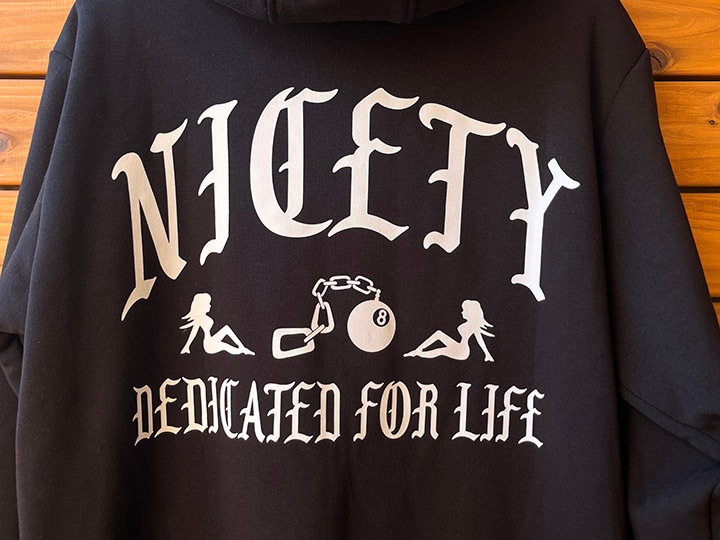 NICETY 14oz sherpa zipup hood (dedicated) / black