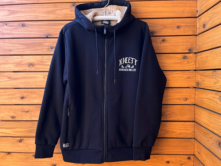 NICETY 14oz sherpa zipup hood (dedicated) / black
