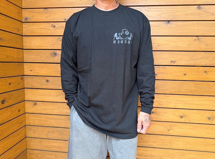 NICETY longsleeve Tshirt (hellyeah) / black x black