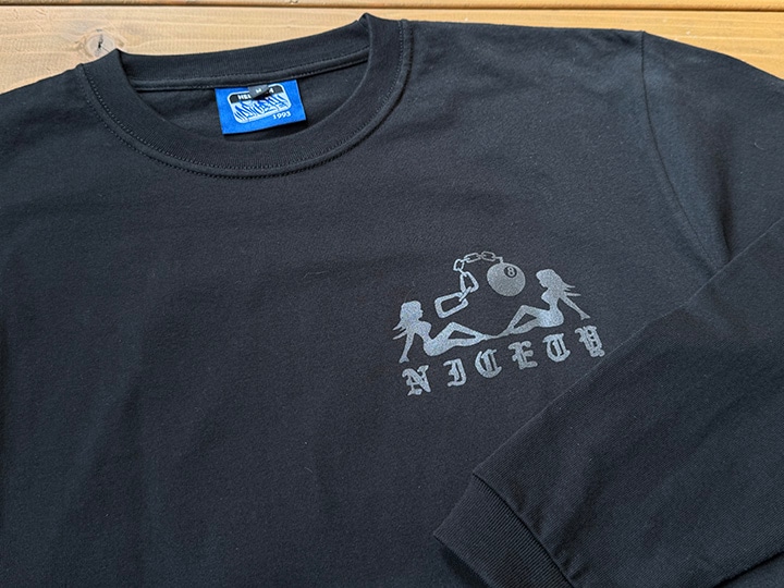 NICETY longsleeve Tshirt (hellyeah) / black x black