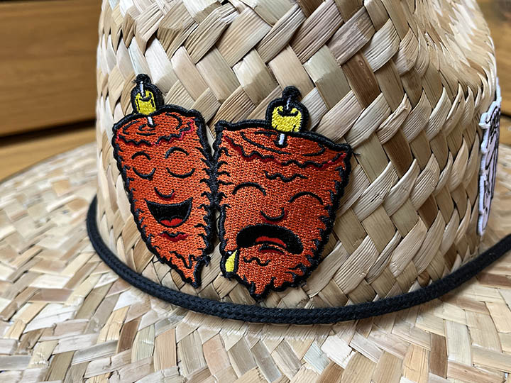 Tacos El Trompo straw hat 