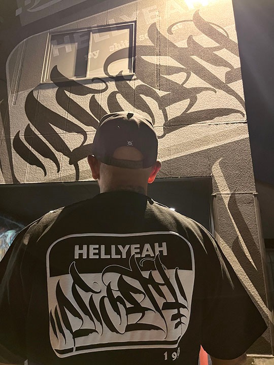 NICETY 7.2oz heavyweight Tshirt (hellyeah) / green x khaki