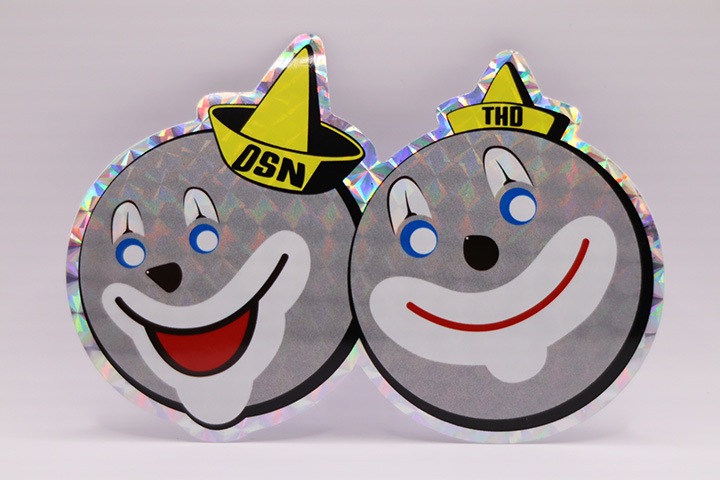 OSSANTHEHOOD vinyl sticker (laugh now) / hologram