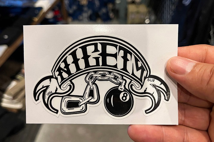 NICETY vinyl sticker (8ball) / black x white