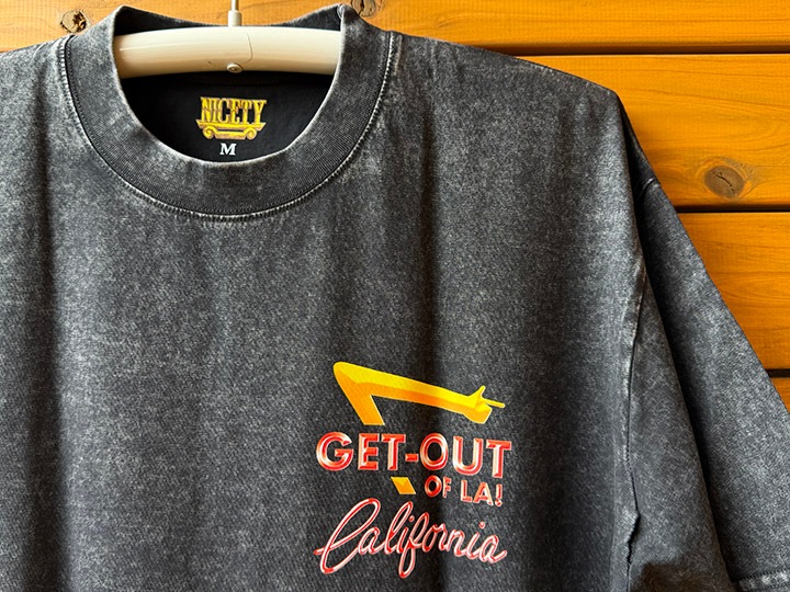 OSSANTHEHOOD Tshirt (getout) / black washed