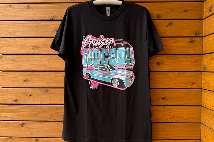 CRUISER x NICETY Tshirt (90s) / black "�ե���ȥץ���"