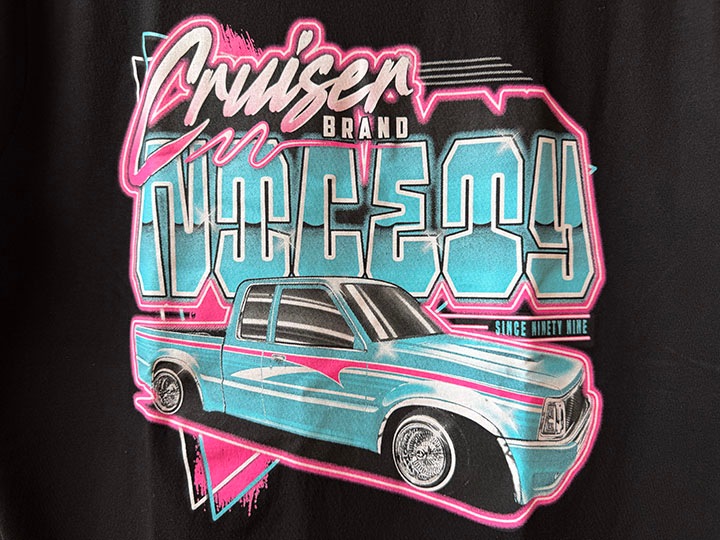 CRUISER x NICETY Tshirt (90s) / black "�ե���ȥץ���"