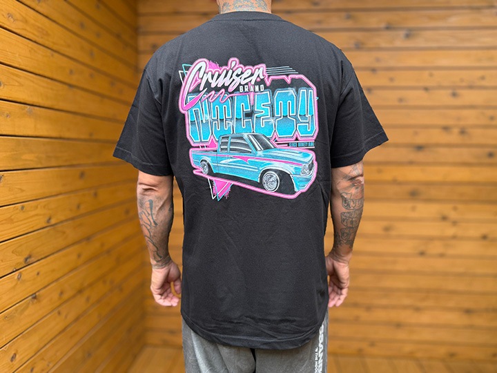 CRUISER x NICETY Tshirt (90s) / black "�ե���ȥץ���"