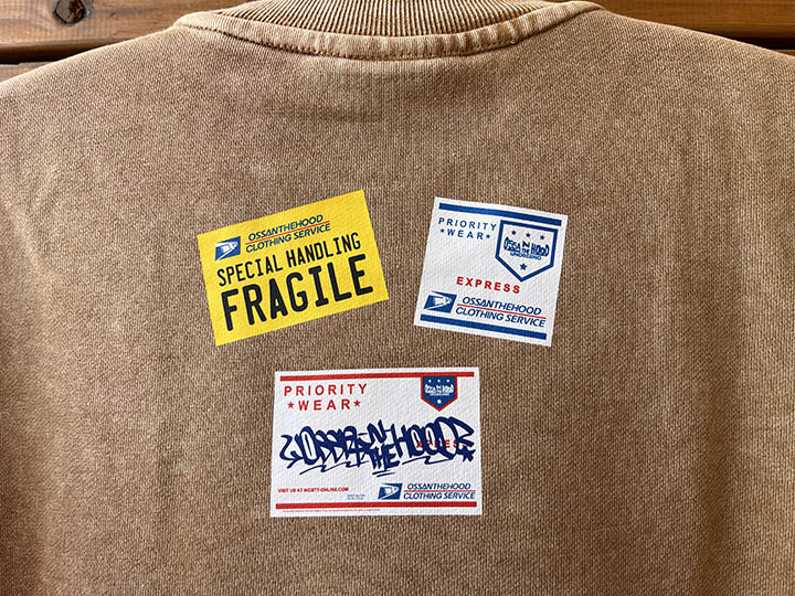 OSSANTHEHOOD 12oz. crewneck sweat (postal) / sand
