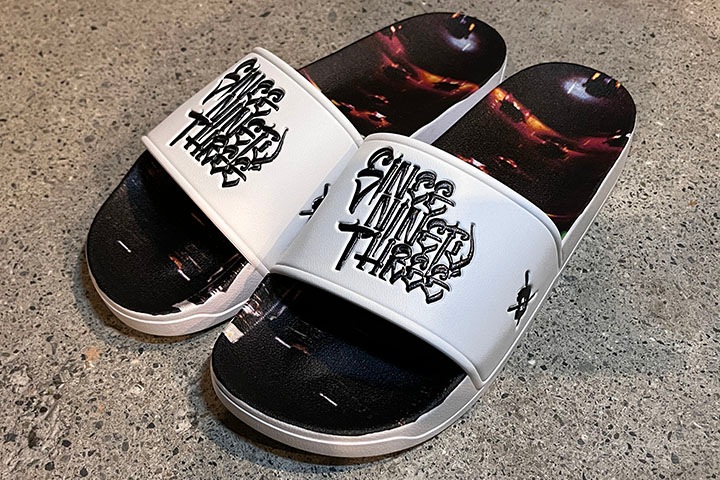 NICETY "SINCE NINETY THREE" embossed slide / white