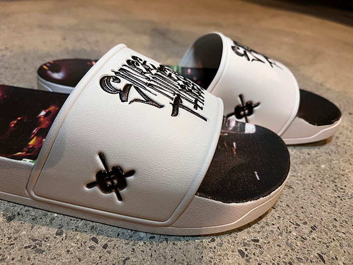 NICETY "SINCE NINETY THREE" embossed slide / white