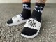 NICETY "SINCE NINETY THREE" embossed slide / white