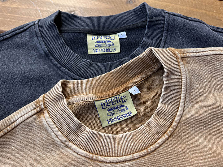 OSSANTHEHOOD 12oz. crewneck sweat (postal) / washed black