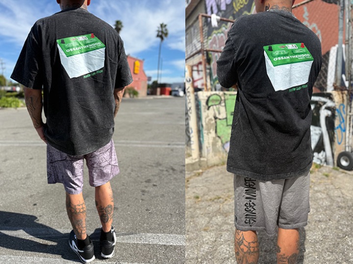 OSSANTHEHOOD Tshirt (PLP) / green washed