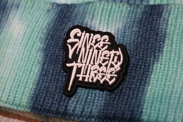 NICETY "SINCE NINETY THREE" beanie / turquoise tie dye