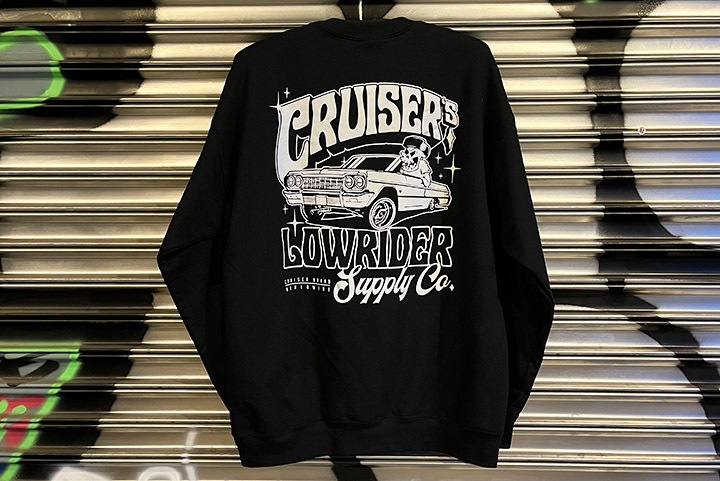 Cruiser brand crewneck sweat (lowrider) / black