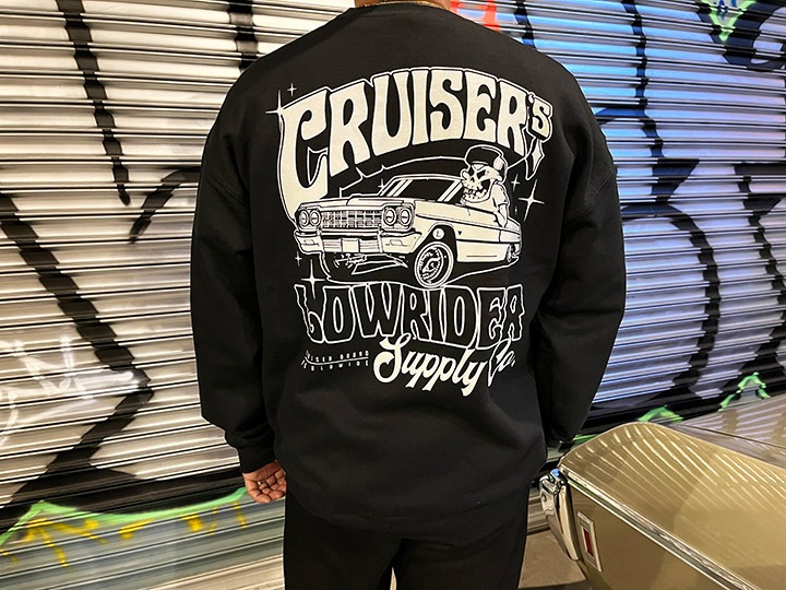 Cruiser brand crewneck sweat (lowrider) / black
