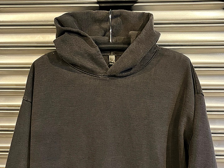 LOS ANGELES apparel 14oz. garment dye pullover hood / charcol XL