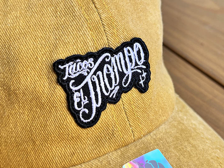 Tacos El Trompo cotton dad hat (script) / mustard 