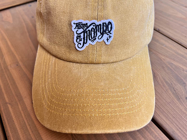 Tacos El Trompo cotton dad hat (script) / mustard 