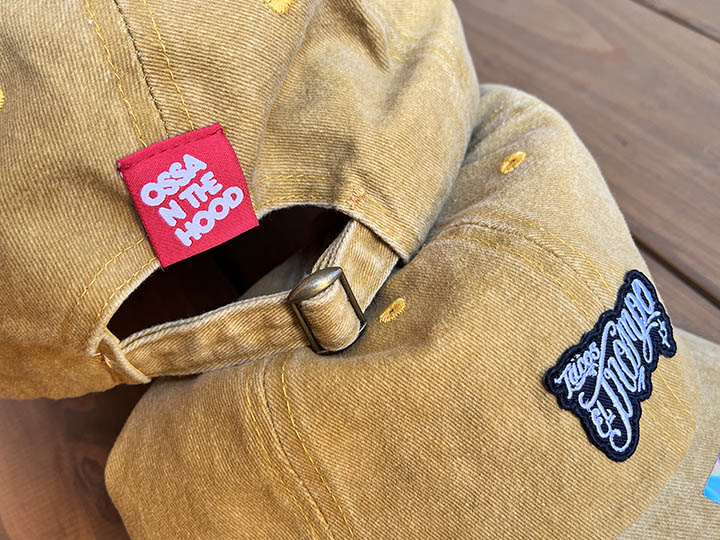 Tacos El Trompo cotton dad hat (script) / mustard 