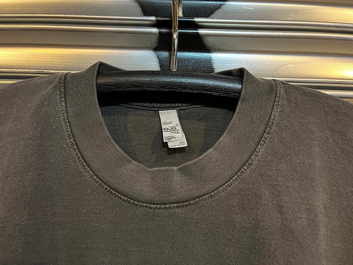 LOS ANGELES apparel 6.5oz. garment dye longsleeve / charcol