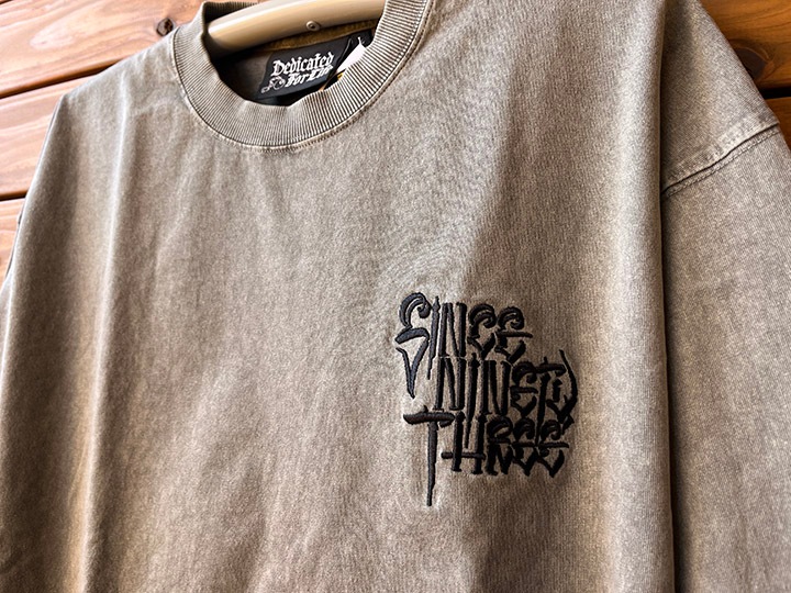 NICETY 8.2oz garment dye longsleeve Tshirt (since) / washed gray
