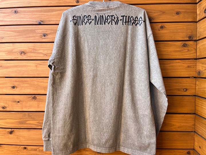 NICETY 8.2oz garment dye longsleeve Tshirt (since) / washed gray