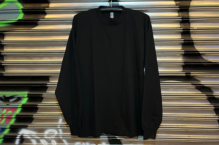 LOS ANGELES apparel 6.5oz. garment dye longsleeve / black